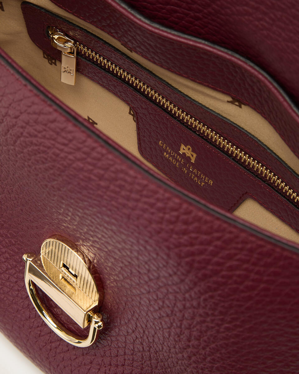 SMALL FLAP BAG Bordeaux  - Cuoieria Fiorentina