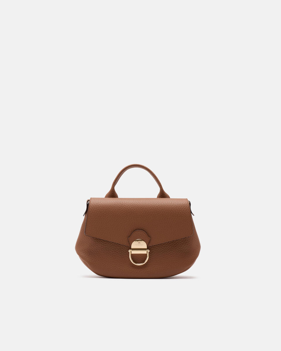 Jess small flap bag in pelle Caramel  - Cuoieria Fiorentina