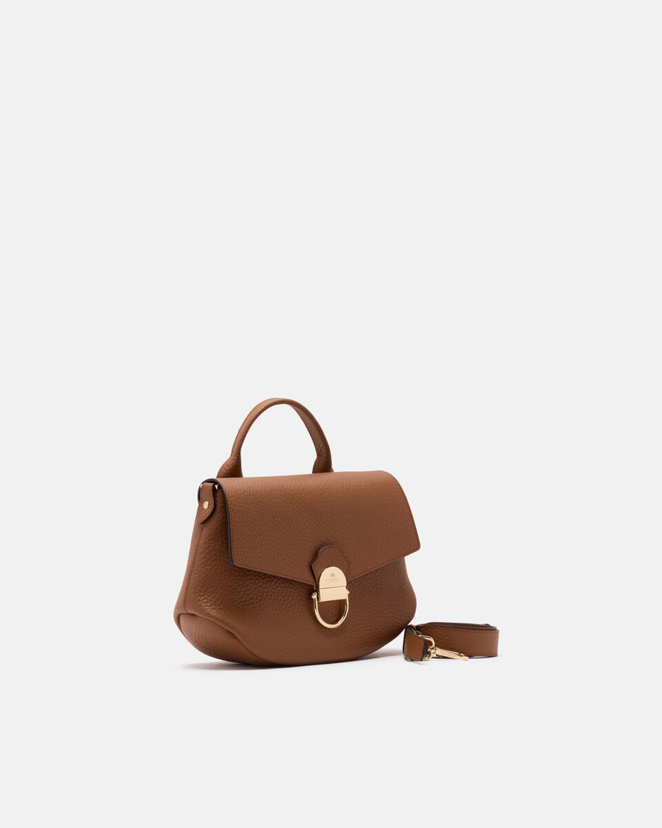 Jess small flap bag in pelle Caramel  - Cuoieria Fiorentina