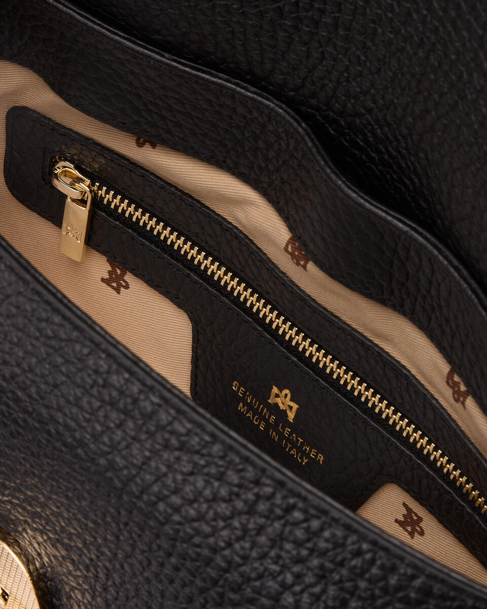 Jess small flap bag in pelle Nero  - Cuoieria Fiorentina