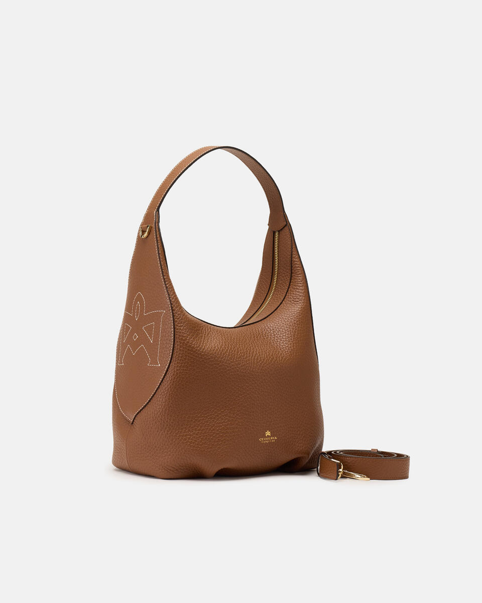 Maxima Large Hobo Caramel  - Borse A Spalla - Borse Donna - Borse - Cuoieria Fiorentina