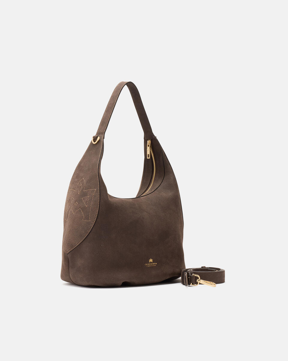 Maxima large hobo Cioccolato  - Cuoieria Fiorentina