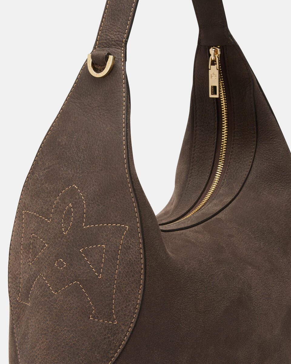 Maxima large hobo Cioccolato  - Cuoieria Fiorentina