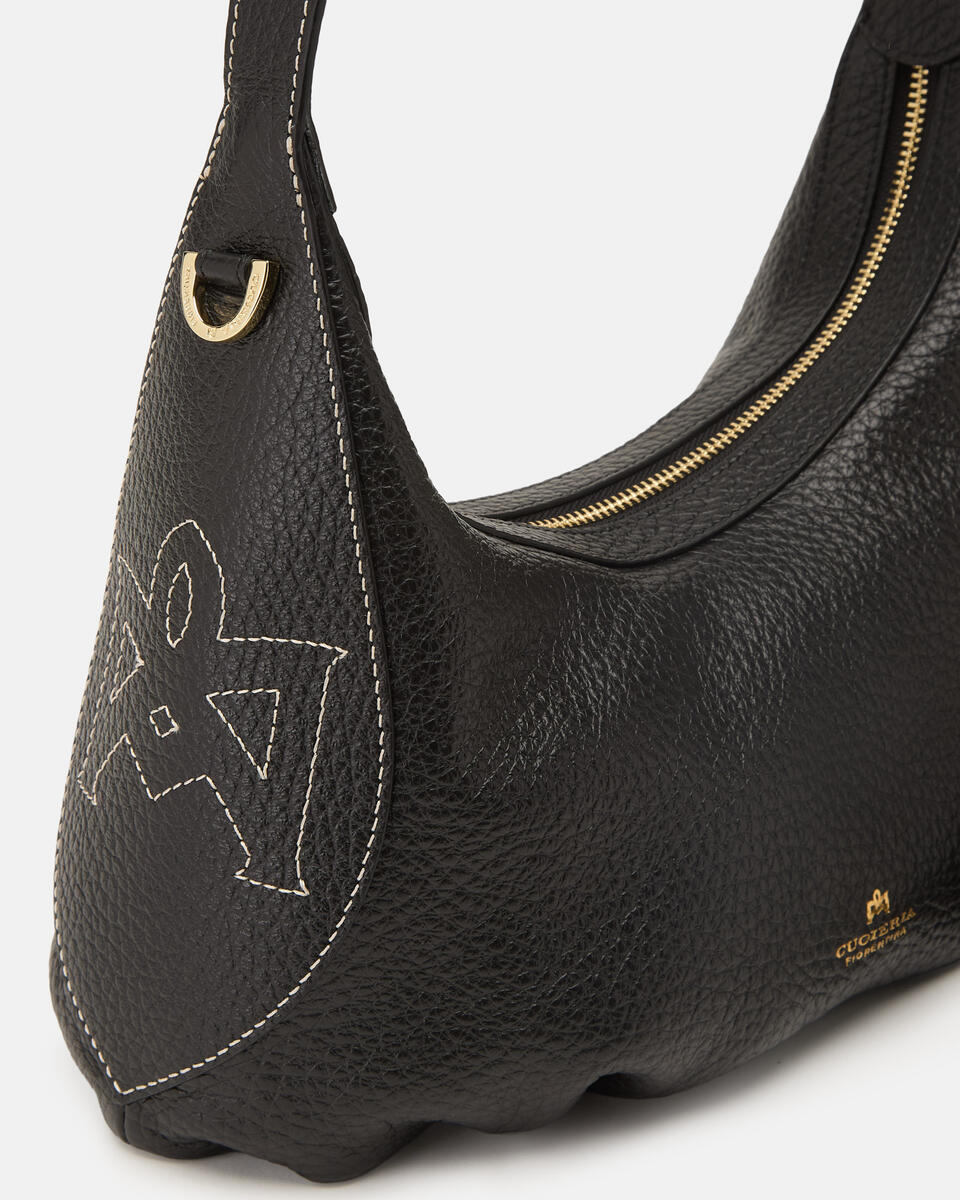 Maxima small hobo Nero  - Borse A Spalla - Borse Donna - Borse - Cuoieria Fiorentina