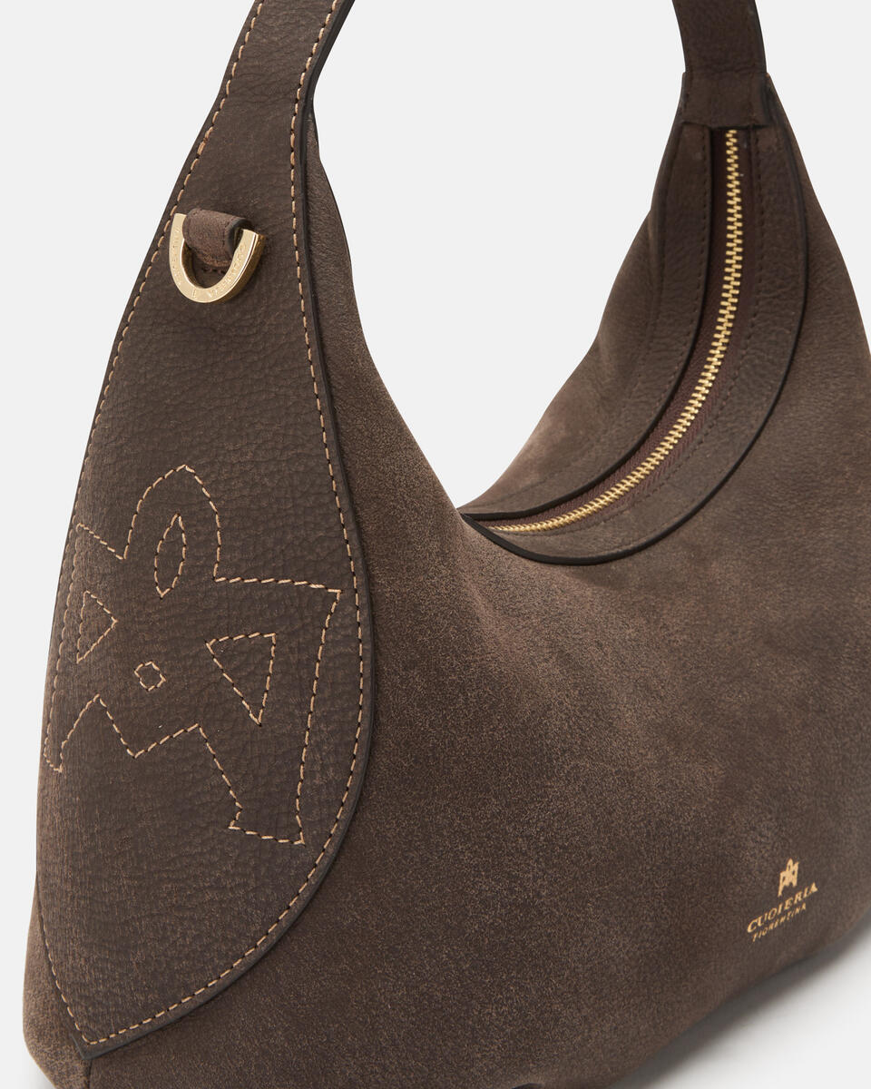 Maxima small hobo Cioccolato  - Cuoieria Fiorentina