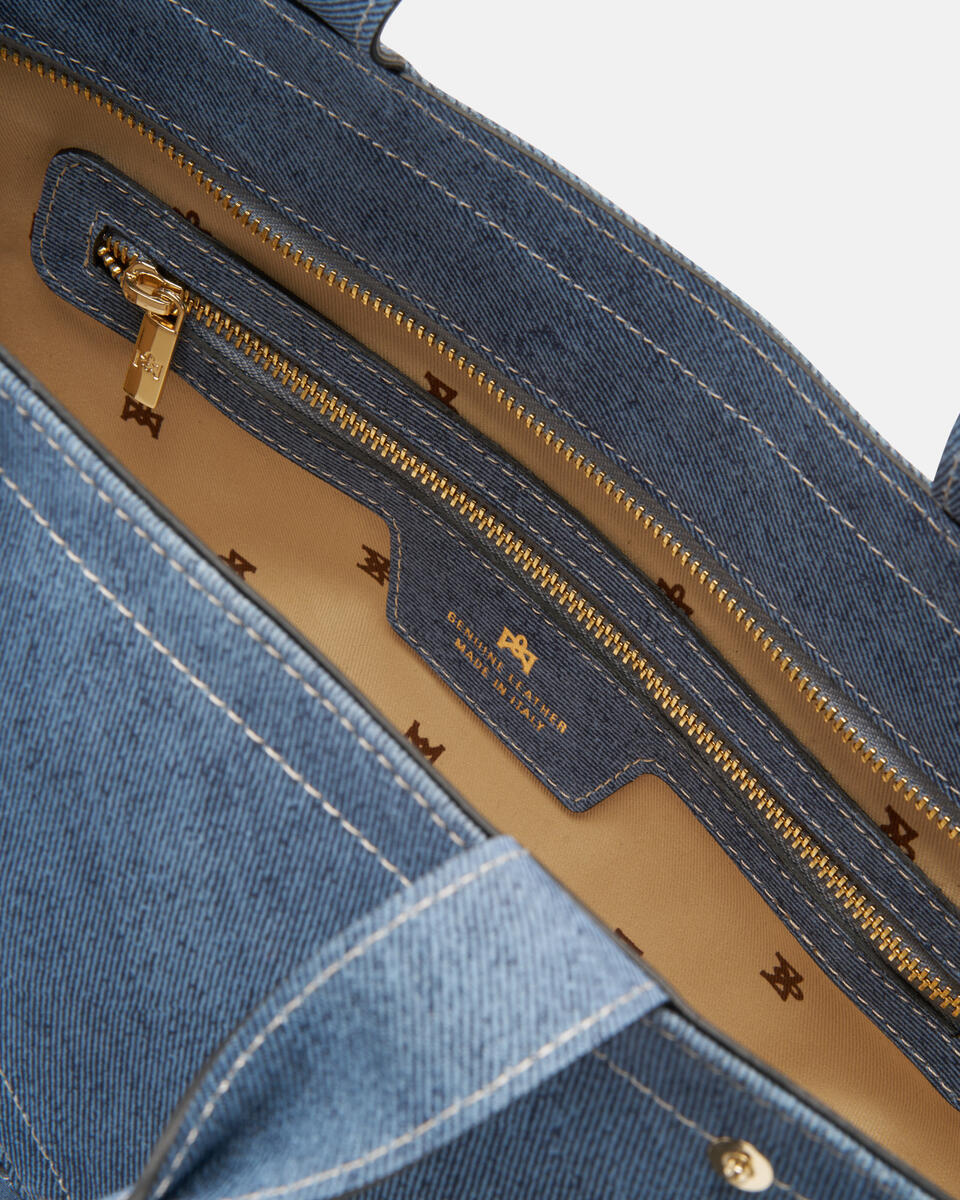 Jenny tote bag in pelle Jeans  - Tote Bag - Borse Donna - Borse - Cuoieria Fiorentina
