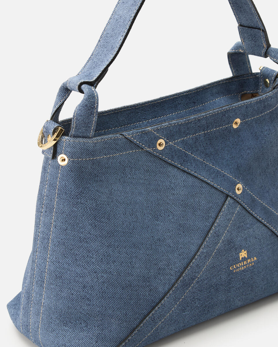 Jenny small hobo in pelle Jeans  - Tote Bag - Borse Donna - Borse - Cuoieria Fiorentina