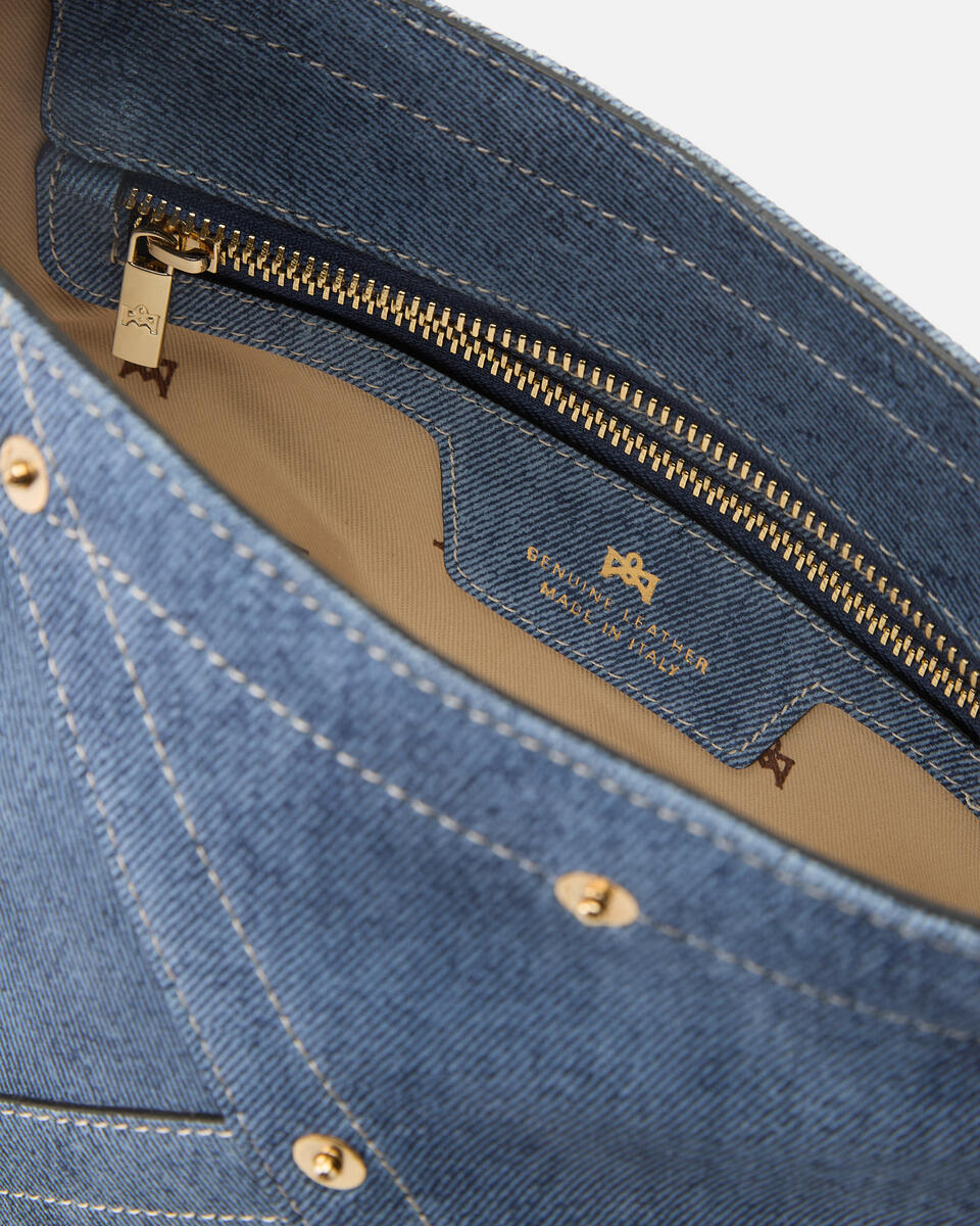 Jenny small hobo in pelle Jeans  - Tote Bag - Borse Donna - Borse - Cuoieria Fiorentina