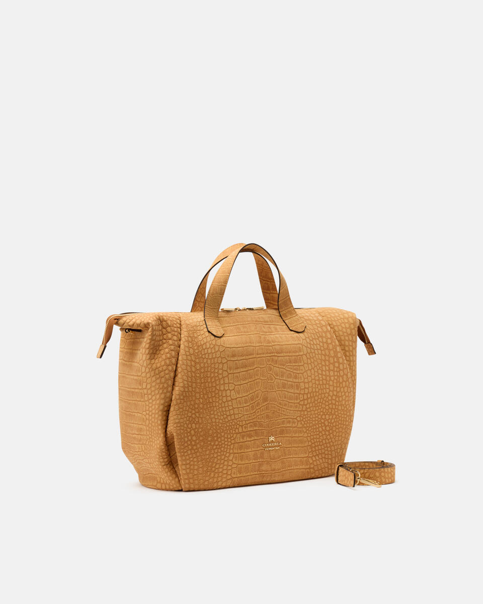 LARGE DUFFLE Curry  - Tote Bag - Women's Bags - Bags - Cuoieria Fiorentina