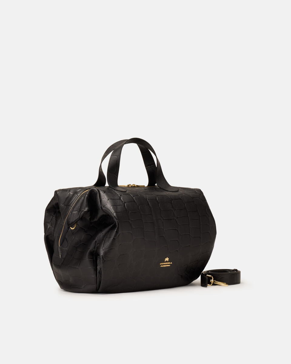 LARGE DUFFLE BAG Black  - Tote Bag - Women's Bags - Bags - Cuoieria Fiorentina