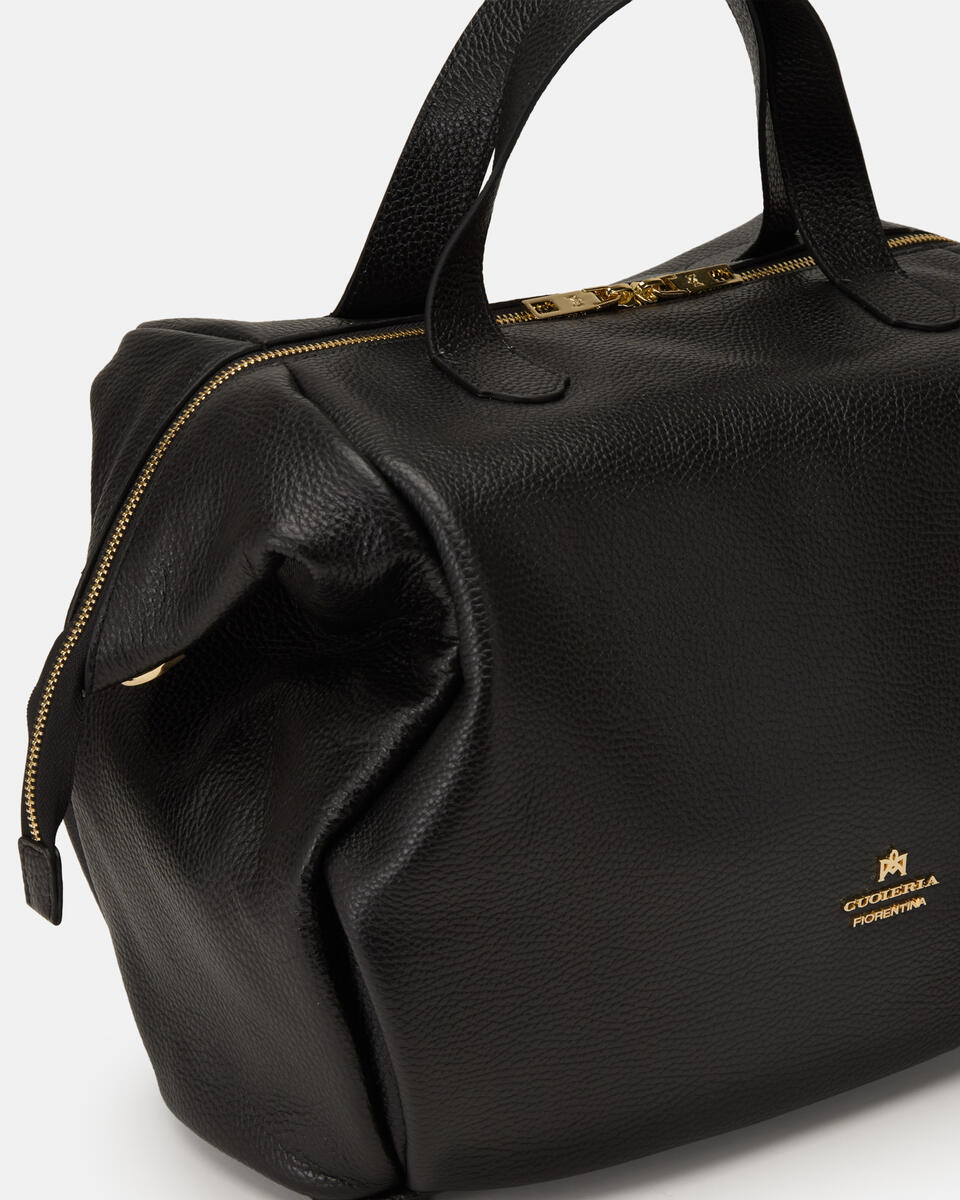 LARGE DUFFLE BAG Black  - Tote Bag - Women's Bags - Bags - Cuoieria Fiorentina