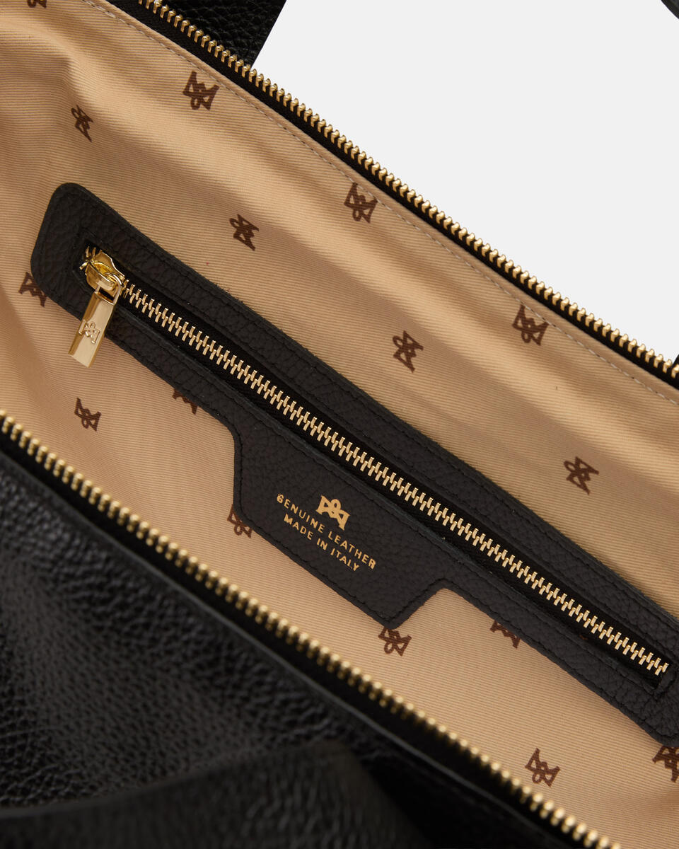 LARGE DUFFLE BAG Black  - Tote Bag - Women's Bags - Bags - Cuoieria Fiorentina