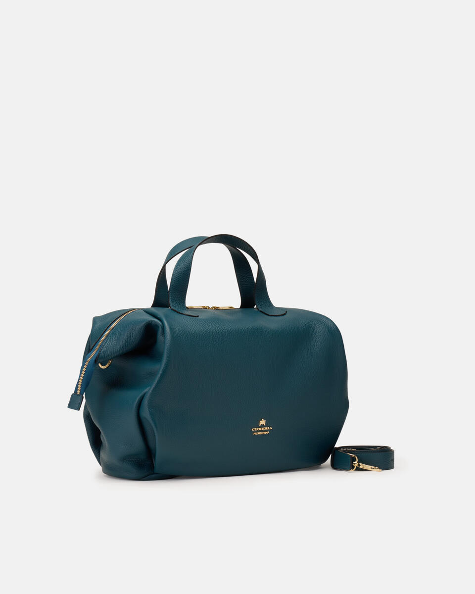 LARGE DUFFLE BAG Teal  - Tote Bag - Women's Bags - Bags - Cuoieria Fiorentina