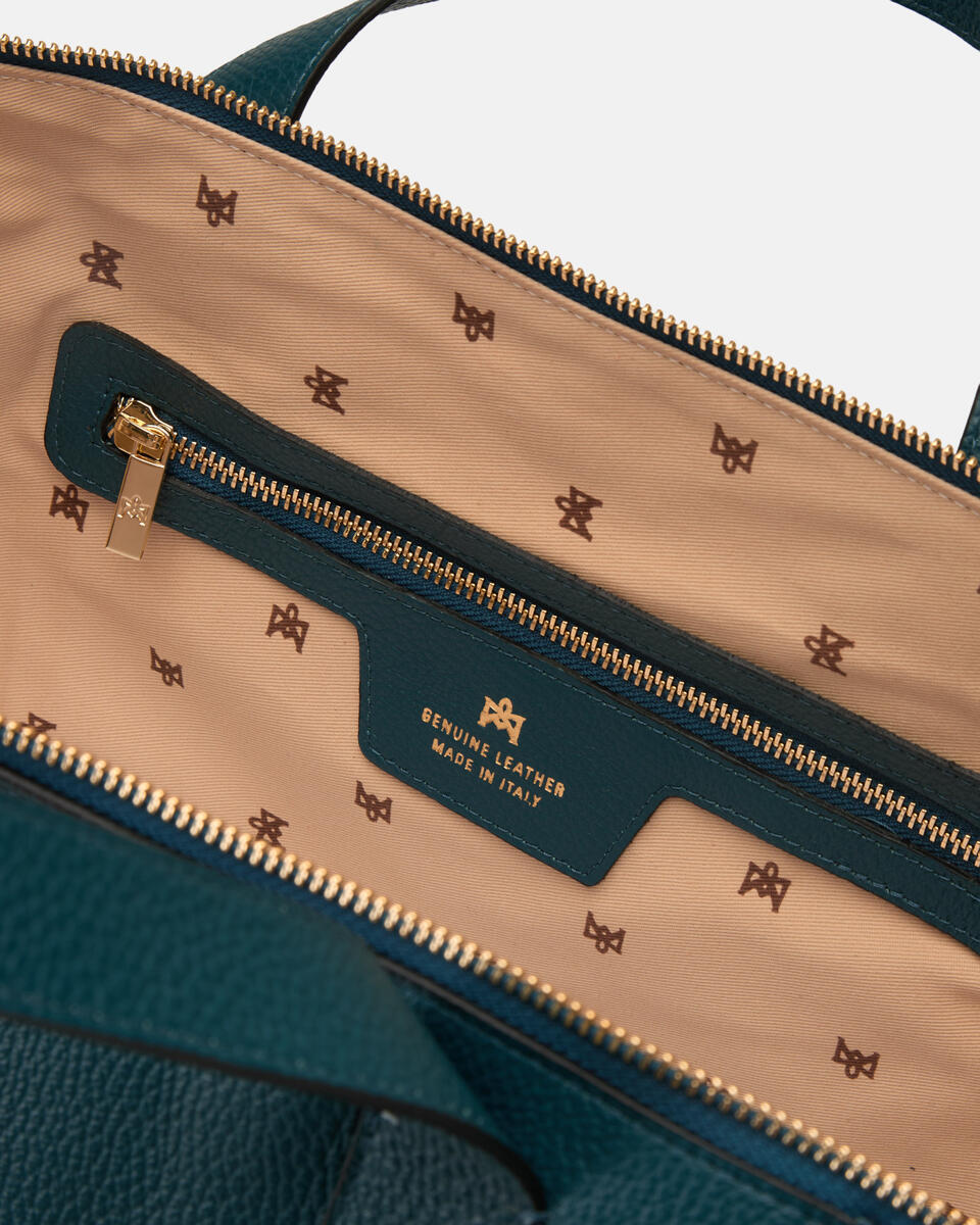 LARGE DUFFLE BAG Teal  - Tote Bag - Women's Bags - Bags - Cuoieria Fiorentina