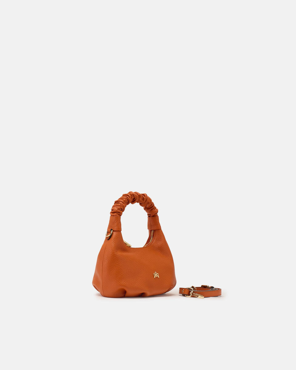 SMALL HOBO BAG Orange  - Shoulder Bags - Women's Bags - Bags - Cuoieria Fiorentina