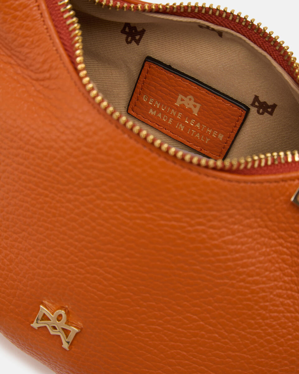 SMALL HOBO BAG Orange  - Shoulder Bags - Women's Bags - Bags - Cuoieria Fiorentina