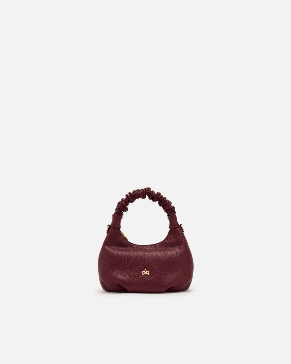 SMALL HOBO BAG Bordeaux  - Shoulder Bags - Women's Bags - Bags - Cuoieria Fiorentina