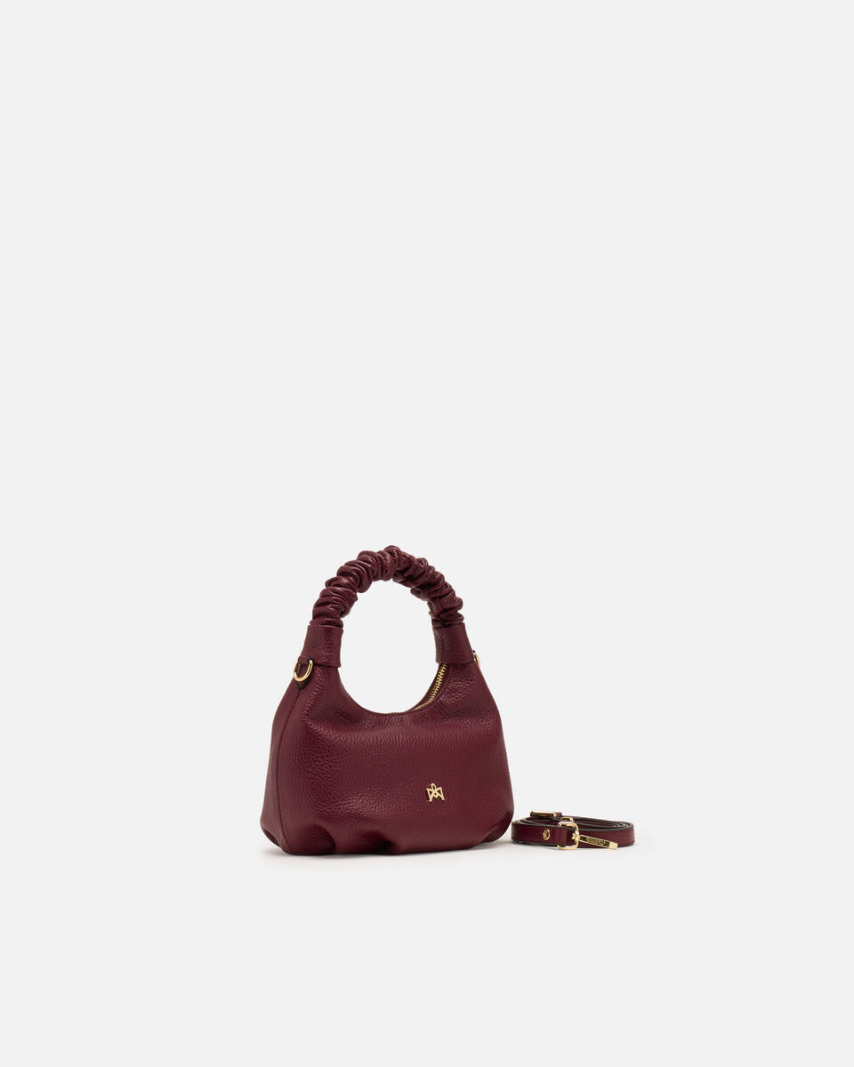 SMALL HOBO BAG Bordeaux  - Shoulder Bags - Women's Bags - Bags - Cuoieria Fiorentina