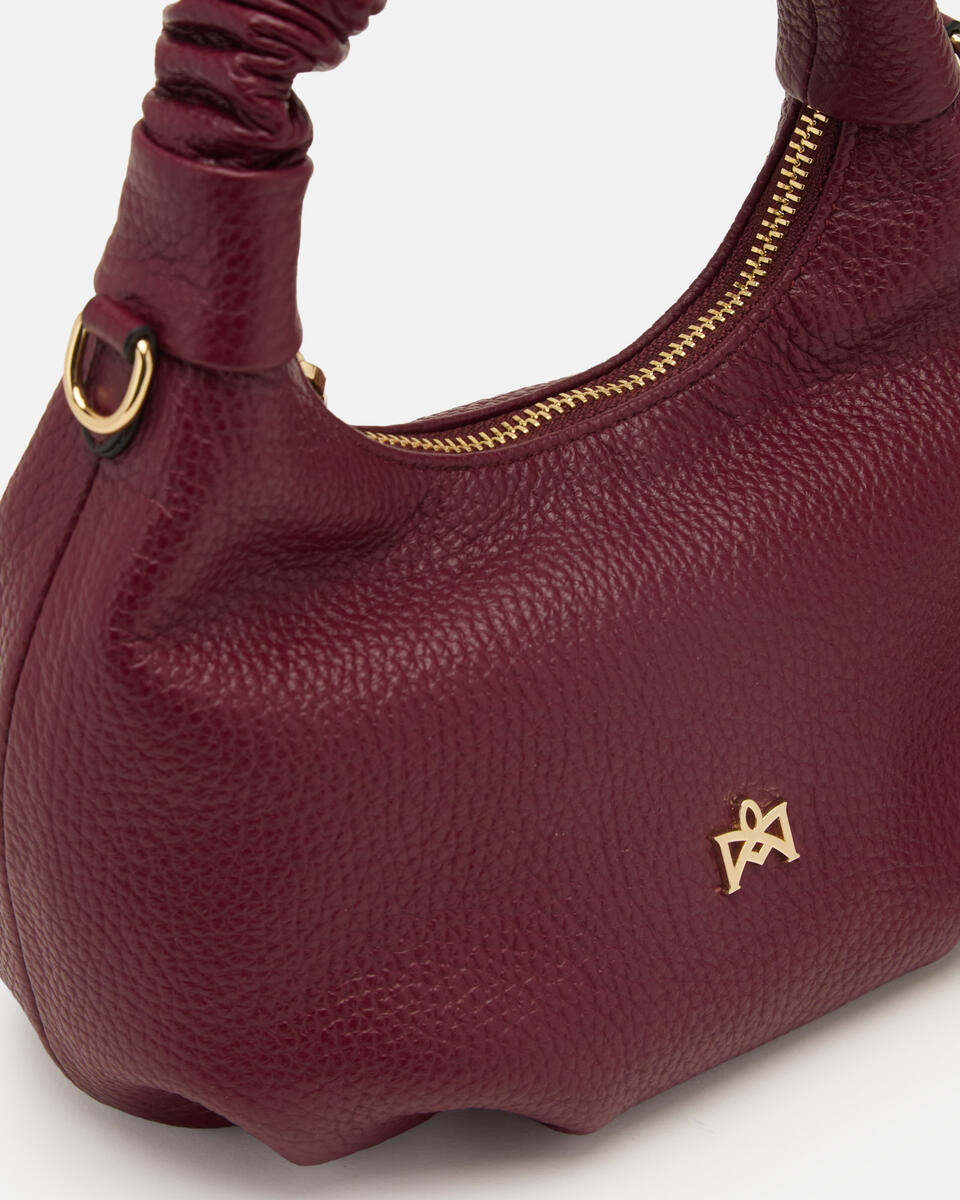 SMALL HOBO BAG Bordeaux  - Shoulder Bags - Women's Bags - Bags - Cuoieria Fiorentina