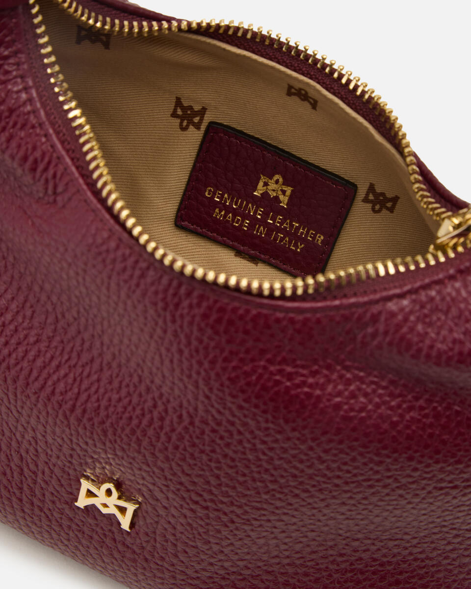 SMALL HOBO BAG Bordeaux  - Shoulder Bags - Women's Bags - Bags - Cuoieria Fiorentina
