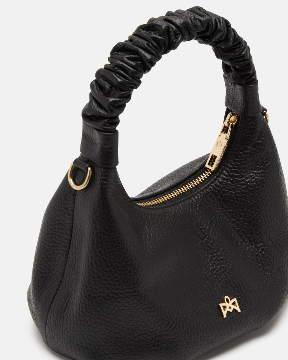 SMALL HOBO BAG Black  - Shoulder Bags - Women's Bags - Bags - Cuoieria Fiorentina