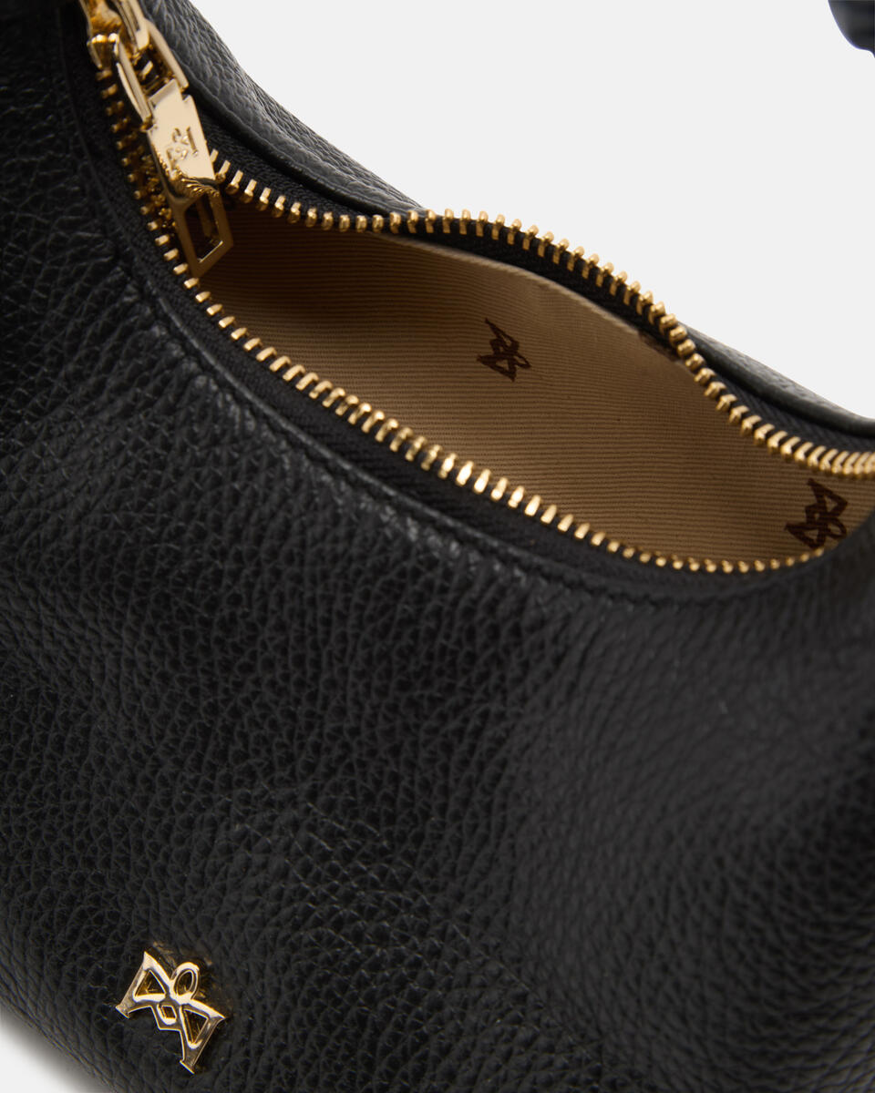 SMALL HOBO BAG Black  - Shoulder Bags - Women's Bags - Bags - Cuoieria Fiorentina
