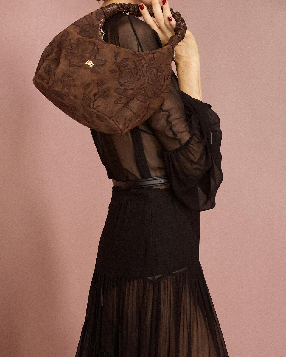 Chop medium hobo Camoscio Mimì Cioccolato  - Tote Bag - Borse Donna - Borse - Cuoieria Fiorentina
