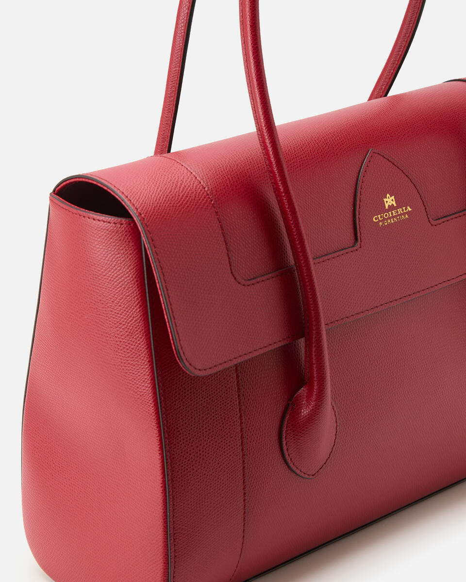 Astrid shopping bag Cherry  - Cuoieria Fiorentina