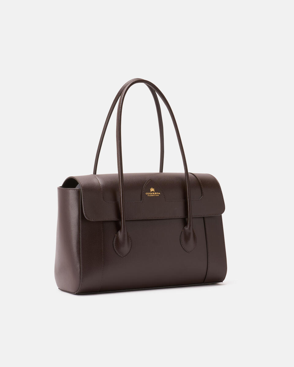 SHOPPING BAG Dark brown  - Cuoieria Fiorentina