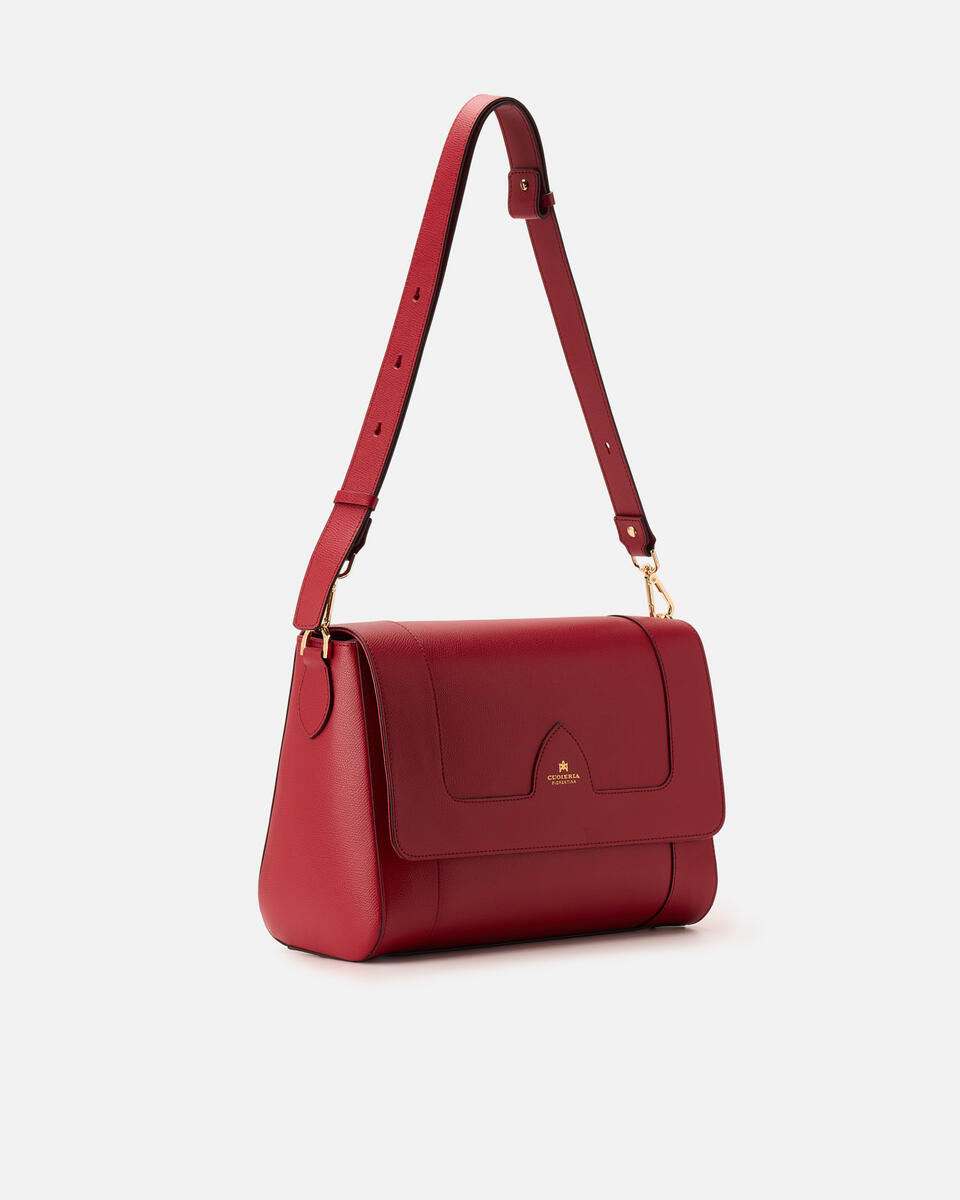 Astrid flap bag Cherry  - Cuoieria Fiorentina