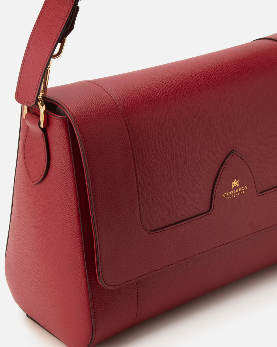 Astrid flap bag Cherry  - Cuoieria Fiorentina