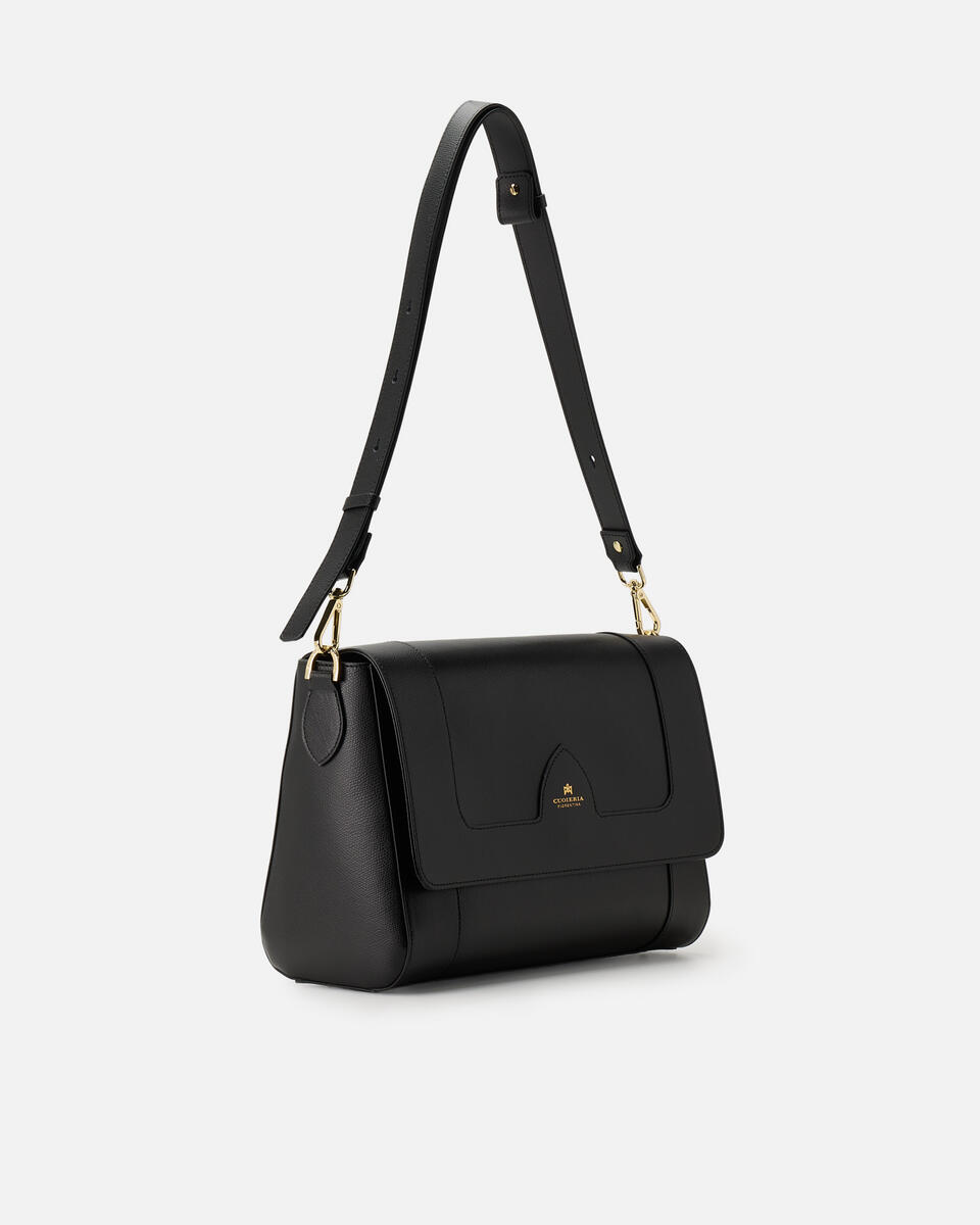 Astrid flap bag Nero  - Cuoieria Fiorentina