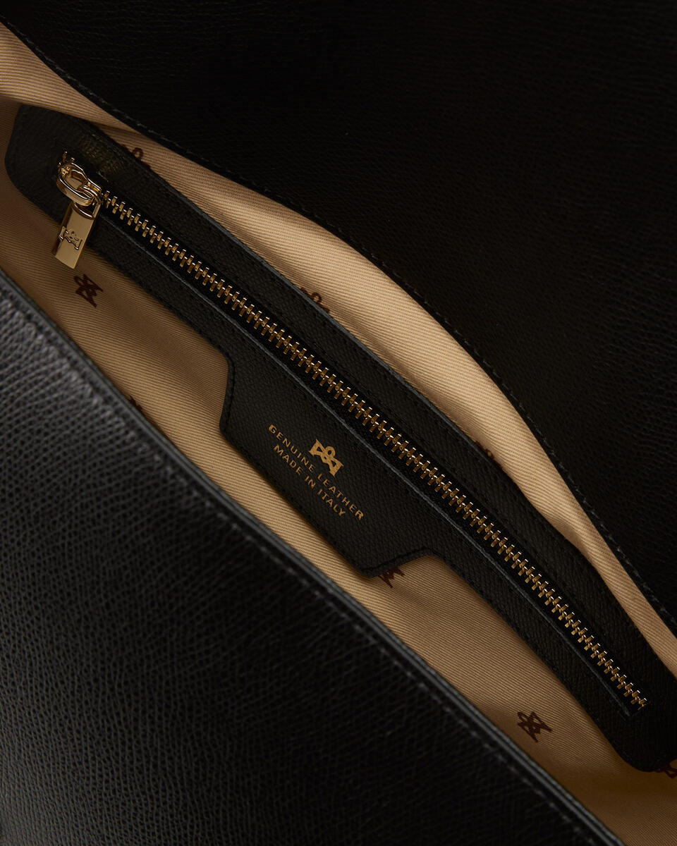 Astrid flap bag Nero  - Cuoieria Fiorentina