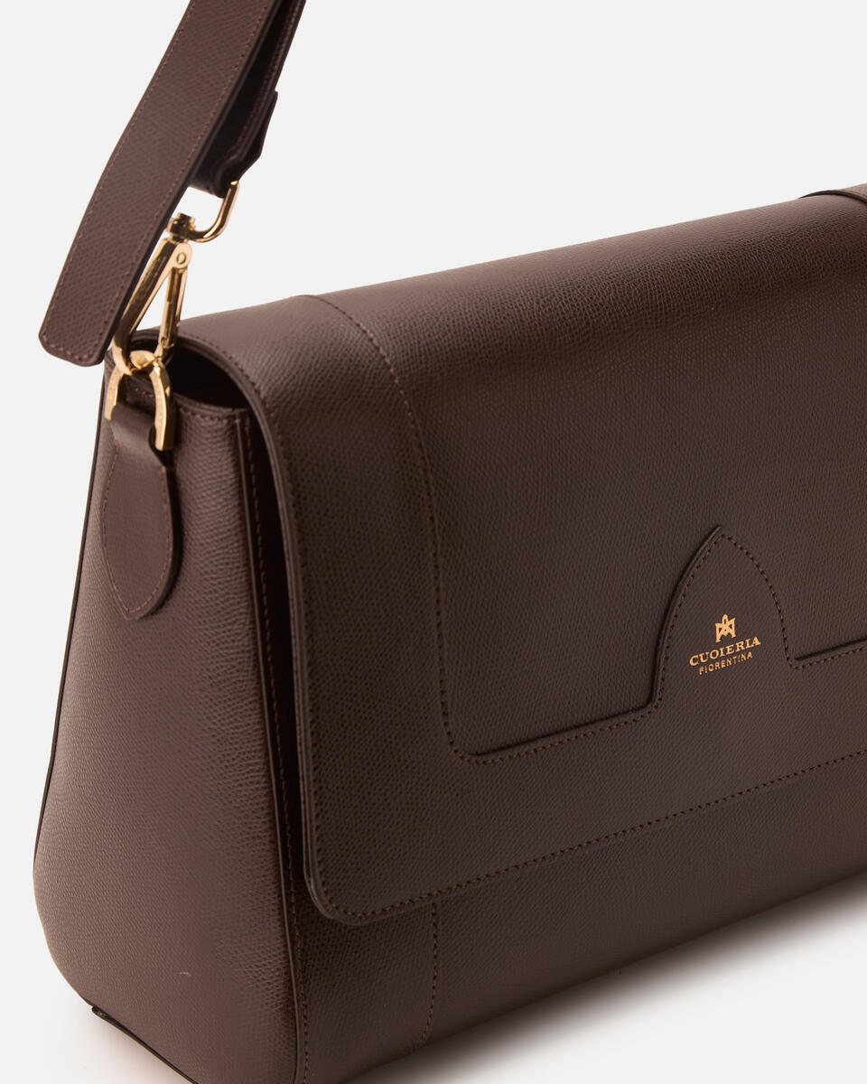 Astrid flap bag Testa di moro  - Cuoieria Fiorentina