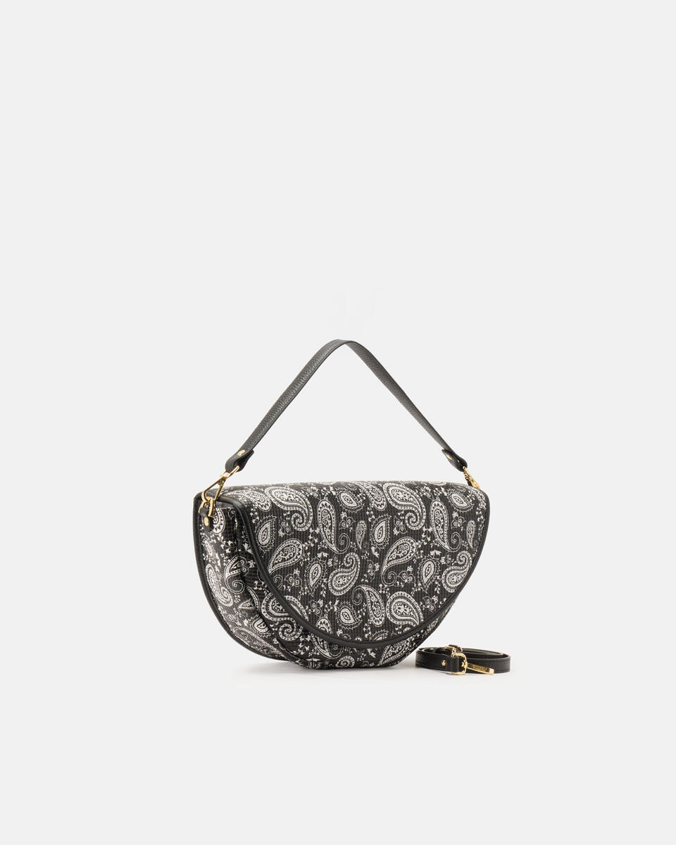 LARGE FLAP BAG Black  - Messenger Bags - Women's Bags - Bags - Cuoieria Fiorentina