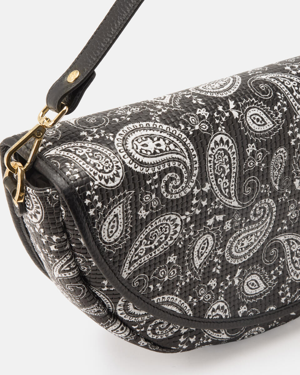 LARGE FLAP BAG Black  - Messenger Bags - Women's Bags - Bags - Cuoieria Fiorentina