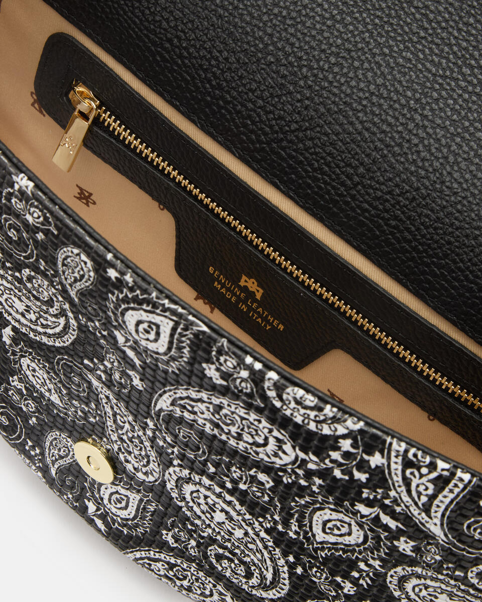 LARGE FLAP BAG Black  - Messenger Bags - Women's Bags - Bags - Cuoieria Fiorentina