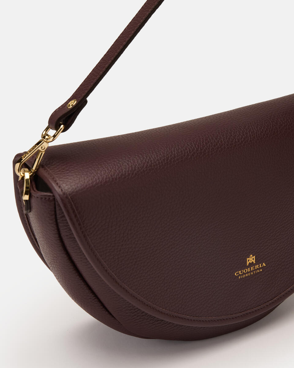 Dora large flap Coffee  - Messenger - Borse Donna - Borse - Cuoieria Fiorentina