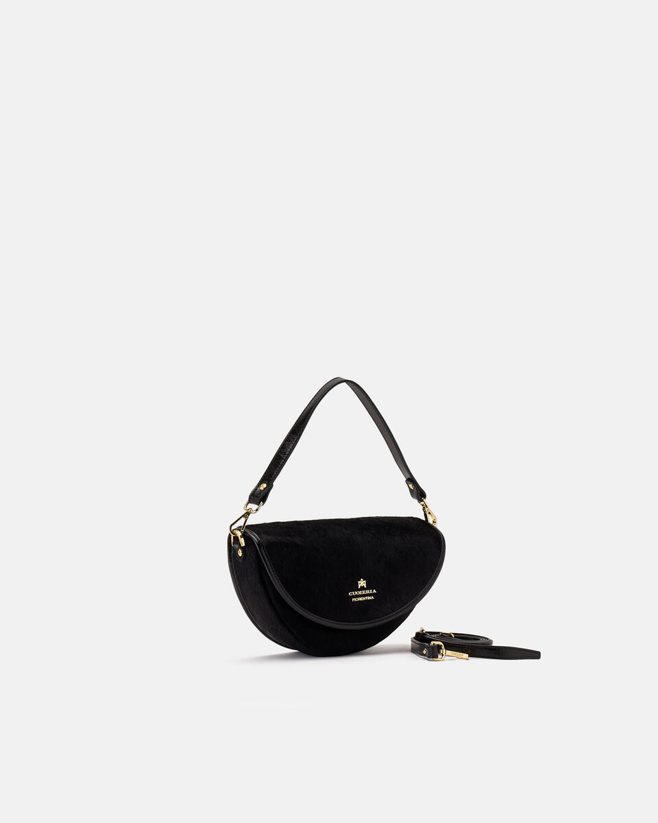 Dora small flap cavallino Nero  - Cuoieria Fiorentina
