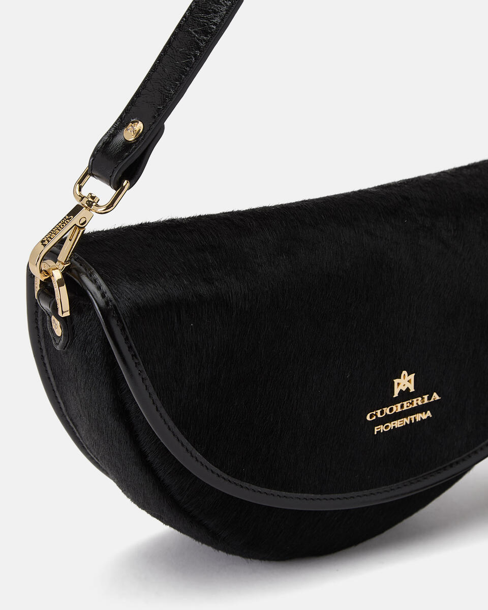 Dora small flap cavallino Nero  - Cuoieria Fiorentina