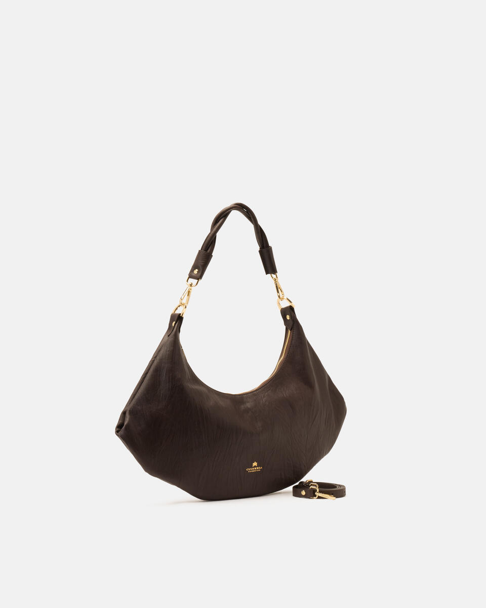 HOBO BAG Chocolate  - Shoulder Bags - Women's Bags - Bags - Cuoieria Fiorentina