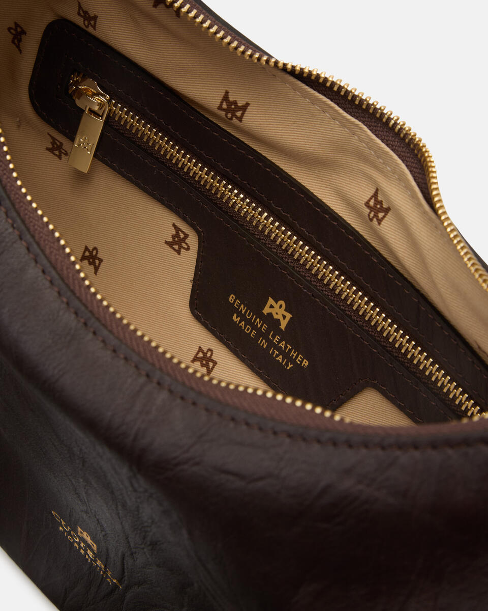 HOBO BAG Chocolate  - Shoulder Bags - Women's Bags - Bags - Cuoieria Fiorentina