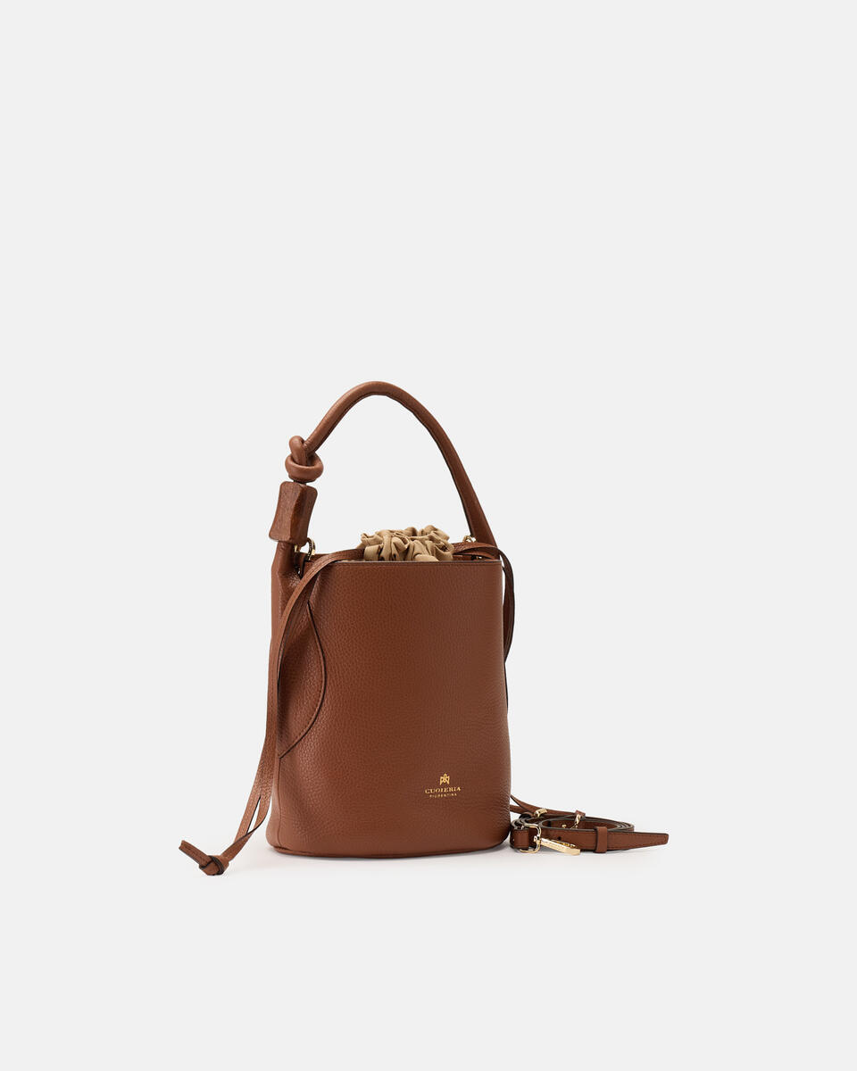 Small Bucket Caramel | Women's Bags Made In Italy | Cuoieria