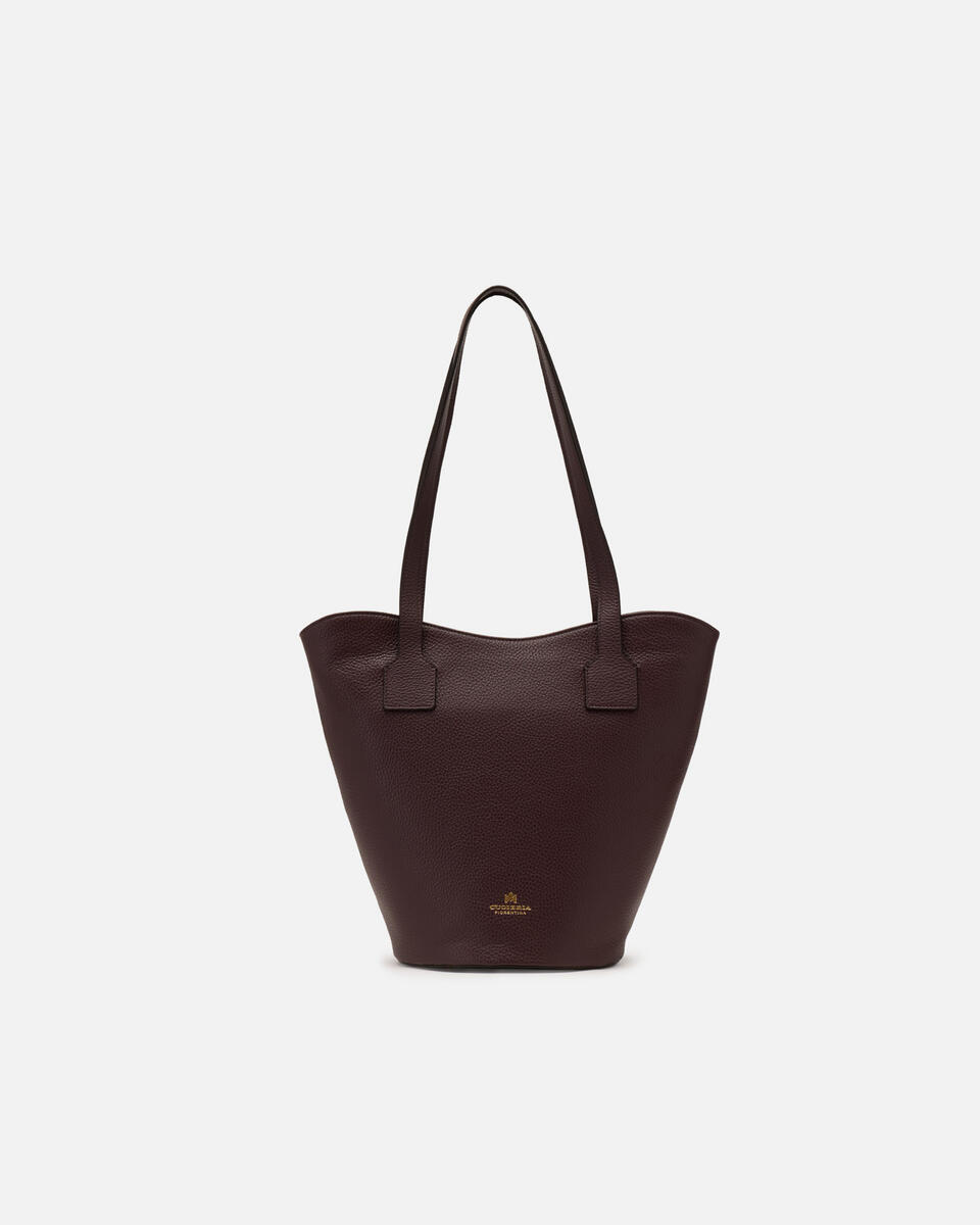 SHOPPING BAG Coffee  - Cuoieria Fiorentina