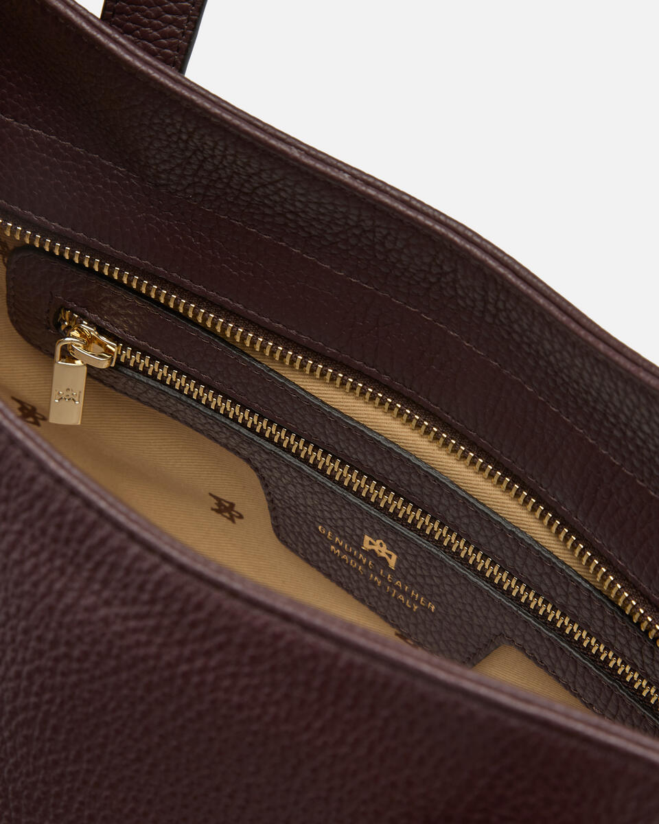 SHOPPING BAG Coffee  - Cuoieria Fiorentina