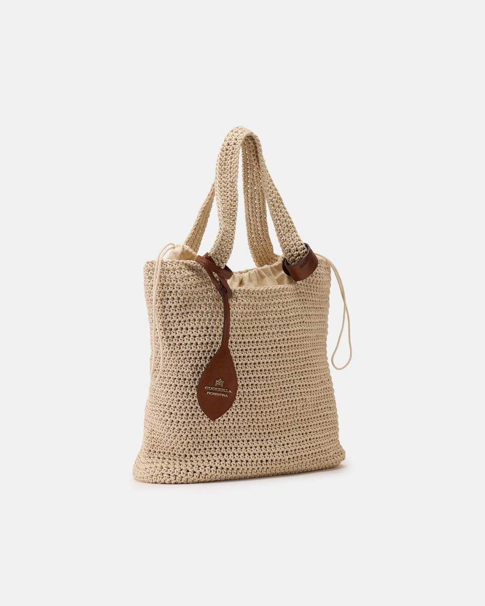 Sandy shopping crochet Naturale  - Shopping - Borse Donna - Borse - Cuoieria Fiorentina