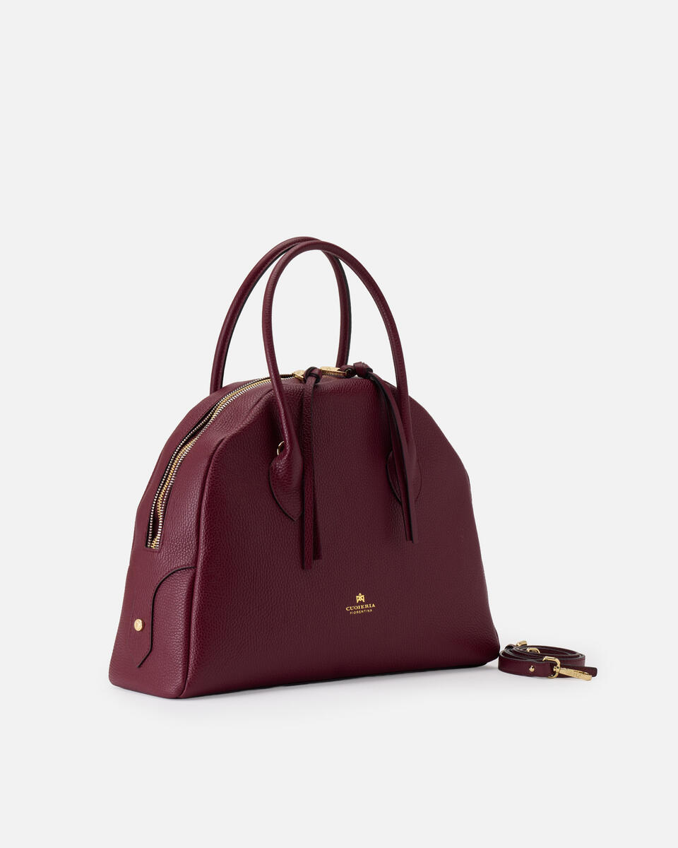 Lua Large Bowling bag Bordeaux  - Cuoieria Fiorentina