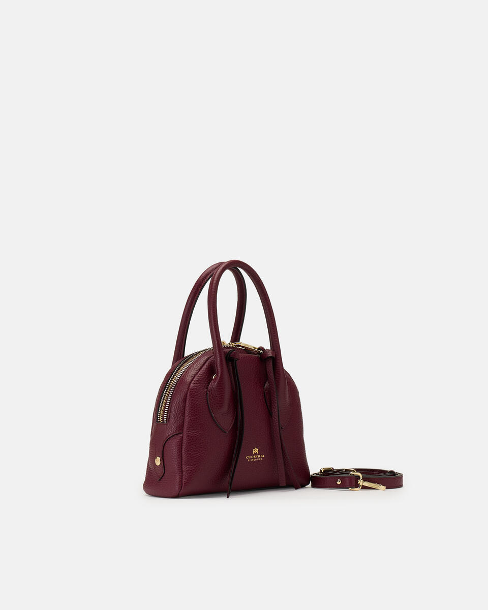 SMALL BOWLING BAG Bordeaux  - Cuoieria Fiorentina