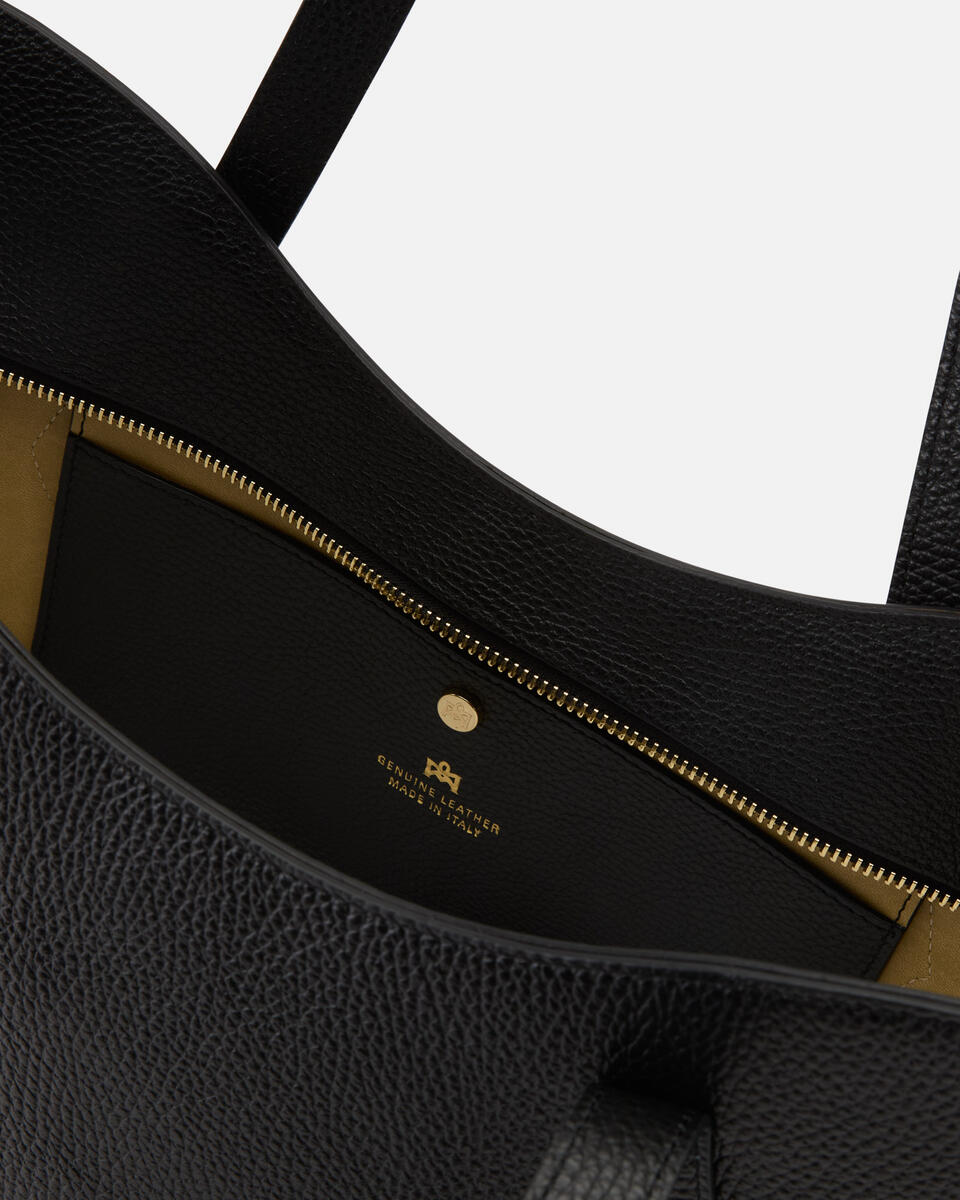 SHOPPING BAG Black  - Cuoieria Fiorentina
