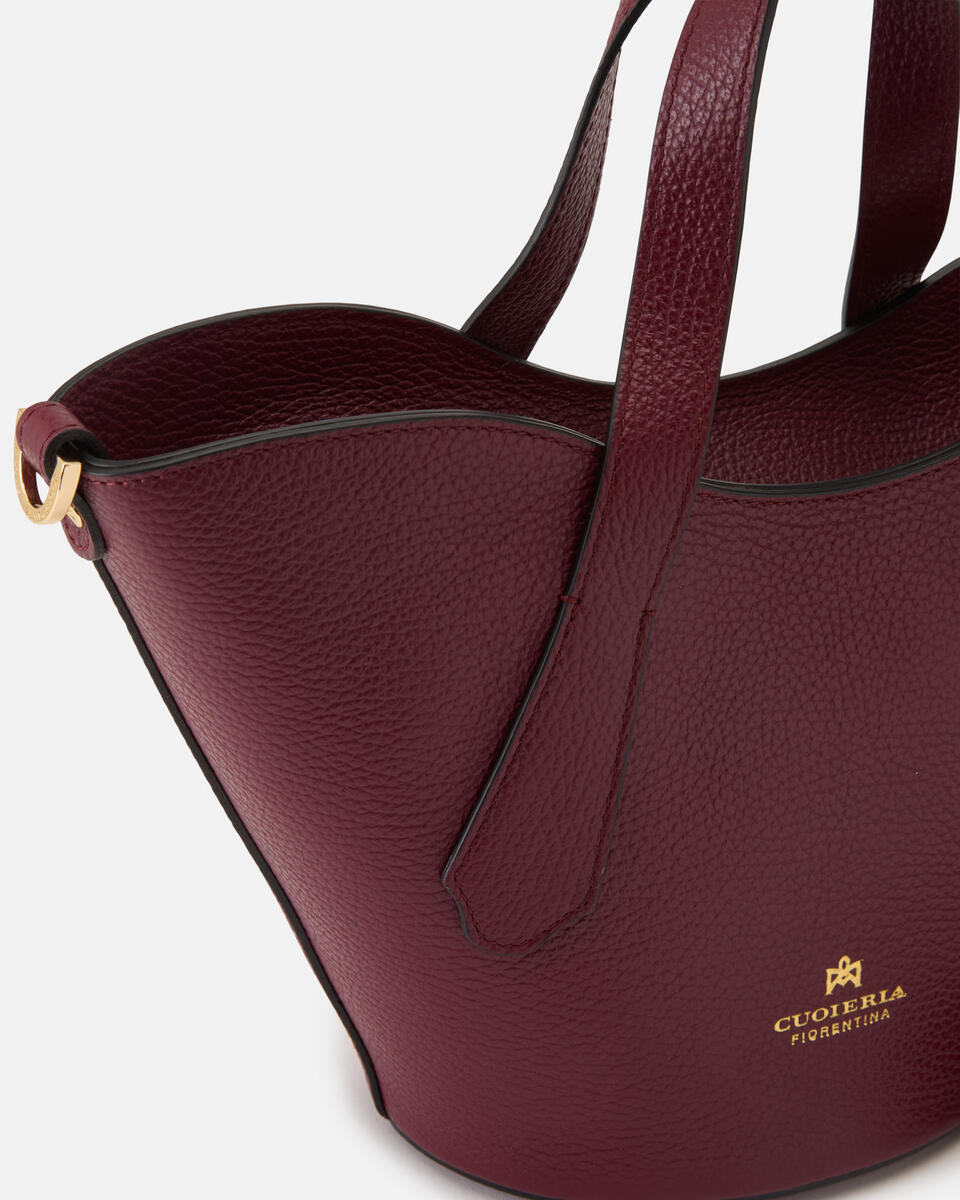 SMALL TOTE BAG Bordeaux  - Cuoieria Fiorentina